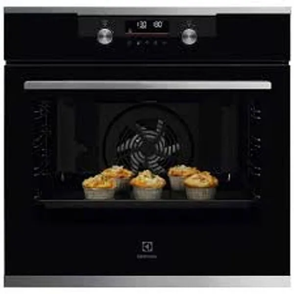 8 Function Black Pyrolytic Turbo Oven 71Lt