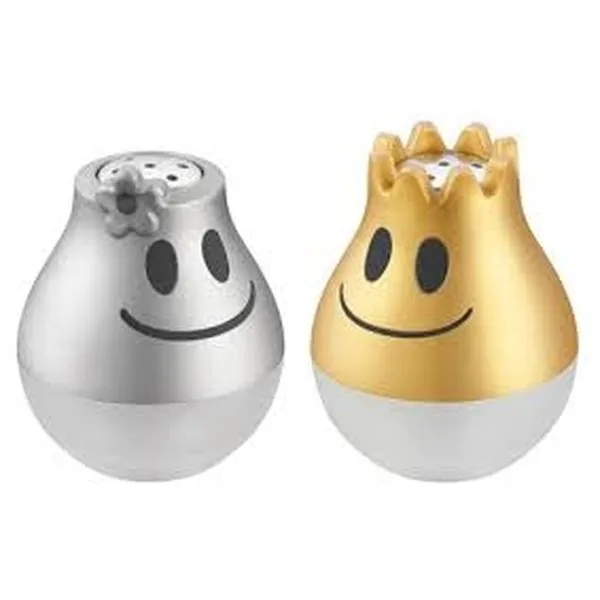 Salt Shaker Set Silver+Gold